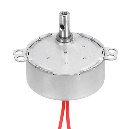 Uxcell Synchronous Motor, AC12V 50/60Hz 15-18 RPM CW/CCW 4W Low Speed Slow Rotating Turnable Motor for Electric Fan, Heater, Art Projects