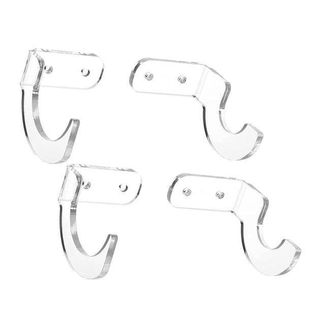 Wosthever 2 pares de estantes para bate de béisbol, soporte de exhibición de Material acrílico, estructura segura, soporte de pared útil para Béisbol Transparente