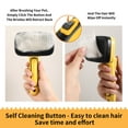 thumbnail image 6 of AIITLE Pet Self Cleaning Slicker Brush Profession Grooming Tool for Dogs and Cats Gently Removes Loose Undercoat,Shedding Mats and Tangled Hair, Dander, Dirt Yellow L, 6 of 7