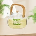 thumbnail image 1 of SEWACC Handled Glass Teapot Kettle For Stove Top For Herbal And Blooming Tea Borosilicate Glass Design, 1 of 7