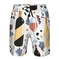 thumbnail image 4 of Disketp Men'S Swim Trunks Hawaiian Breathable Surf Beach Swimsuits Mesh Lining Beach Shorts With Pockets-Wine Bottles Glasses, 4 of 9
