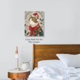 thumbnail image 3 of Moonow7 Ornate Tabby Cat Christmas Wall Art with Red Bow - Whimsical Folk Art Print for Holiday Decor, Poster for Living Room, Bedroom & Kitchen, Gift for Cat Mom, Unframed Size 40x50cm / 16x20", 3 of 13