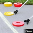 thumbnail image 6 of Champion Sports Shuffleboard Game Set, 2 Cues, 8 Pucks, Chalk - Outdoor Games for Adults and Family Red, 6 of 6