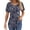 Black-Navy-Floral, variant on Blouses for Women Pleated Short Sleeve Tunic Tops Dressy Casual Summer Shirts