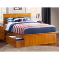 thumbnail image 2 of AFI Nantucket Full Solid Wood Platform Bed with 2 Drawers in Caramel Latte, 2 of 10