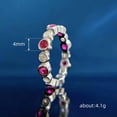 thumbnail image 4 of K-KED 925 Silver Filled Women Delicate Jewelry Gorgeous Cubic Zircon Girl Wedding Ring Sz 6-10-9-Blue, 4 of 7