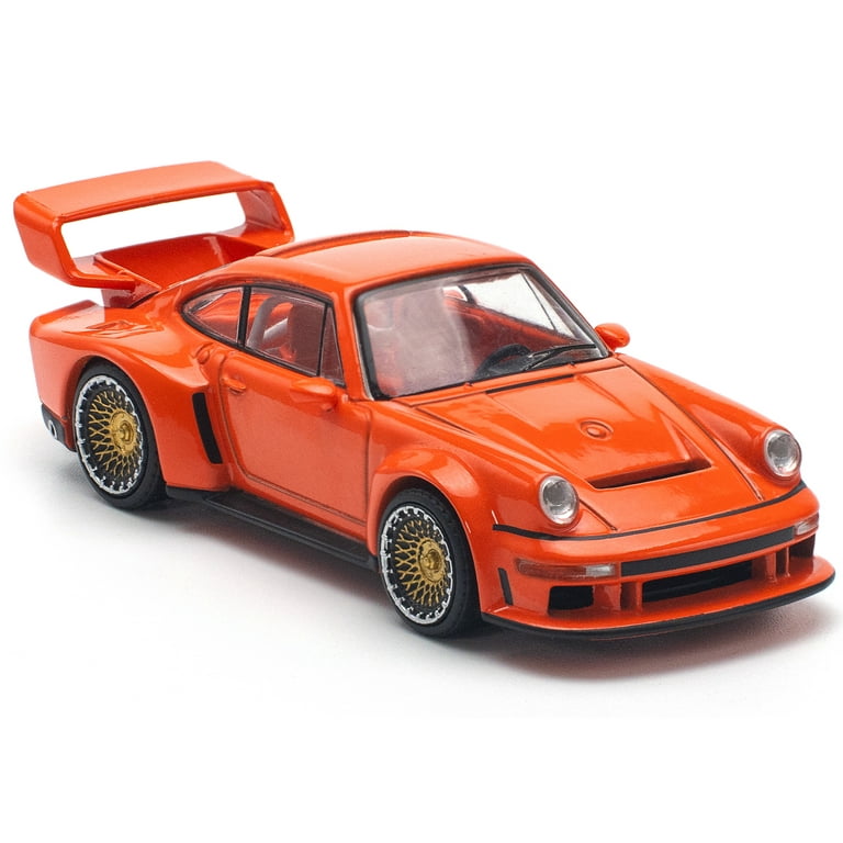 Singer DLS Turbo Study Orange Metallic 1/64 Diecast Model Car by