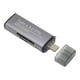 thumbnail image 1 of Lector de tarjetas de almacenamiento portátil compatible con microtarjetas de almacenamiento 2 en 1 USB C 3.1 USB 3.0 Lector de tarjetas de memoria con 2 conectores, 1 of 12