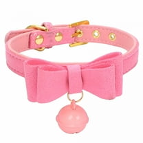 GASTROPOD Collar,Dog Collar with Bowtie for Small Dogs,Extra Small Dog Collar with Bell,1 Pack Xsmall Dog Collar Female,Pet Puppy Leather Collars