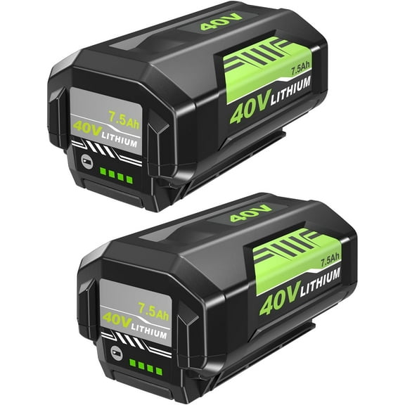 2Pack Upgraded 7500mAh OP4026A Battery Replacement for Ryobi 40v 7.5Ah Lithium OP40601 OP4050A OP4040 OP4075A Compatible with Batteries 40V Power Tools