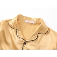 thumbnail image 2 of Beezizac Satin Pajamas for Girls - Champagne Gold Cute Silky Summer Shorts Soft PJ Set Size 12, 2 of 7