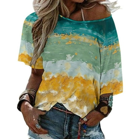 

V Neck T Shirts for Women Scrub Top Short Sleeve Plus Size Tops with Pockets