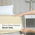 thumbnail image 7 of CGK Linens 6-Piece Extra Deep Pocket Sheet Set With Extra Matching Pillowcases - King Size Bed Sheets Fits 18"-24" Mattresses, Off White, 7 of 7