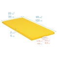 thumbnail image 2 of ECR4Kids SoftZone Rainbow Rest Time Mat with Name Tag, Sleeping Pad, Yellow, 5-Piece, 2 of 9