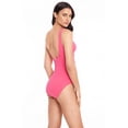 thumbnail image 2 of Lauren Ralph Lauren PINK Beach Club Solids Twist One-Piece Swimsuit , US 14, 2 of 3