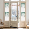 thumbnail image 2 of Eucalyptus Leaves Window Privacy Film, Green Botanical Summer Spring Leaves Static Cling UV Sun Blocking Heat Control Window Tint, Non-Adhesive One Way Windows Privacy Cover 17.7''x78.7'', 2 of 7