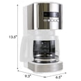 thumbnail image 3 of Kenmore 1.8L Chrome Tone 12 Cup Digital Programmable Drip Coffee Maker, White, 3 of 8
