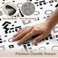 thumbnail image 6 of ODIKA 4'x6' Black Gray Geometric Crisscross Washable Area Rug Modern Handwoven Indoor Outdoor Design Pet Friendly, Non-Shedding for Bedroom, Reading Nook, 6 of 7