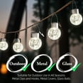 thumbnail image 6 of 6PK Outdoor Hanging Solar Lights Solar Powered Crackle Glass Ball Lights Waterproof Tree Hanging Outdoor Globe Lights with Hook and Clip for Garden Balcony Patio, 6 of 7