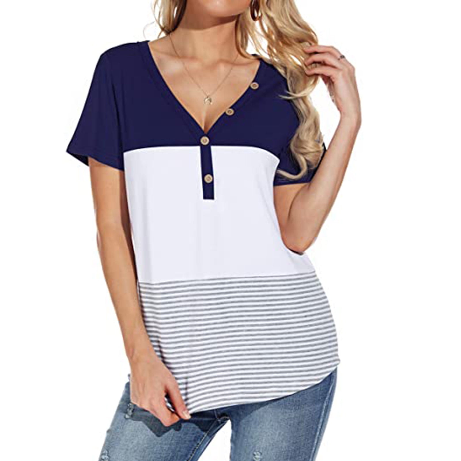 Levmjia Womens Summer Plus Size Short Sleeve Clearance Tops Women