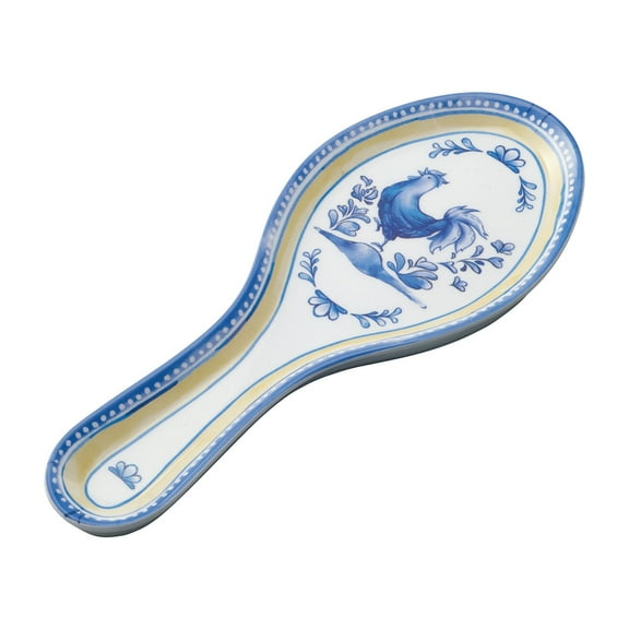 Gourmet Art Blue Rooster Melamine Spoon Rest Spoon Holder Kitchen Utensil Holders