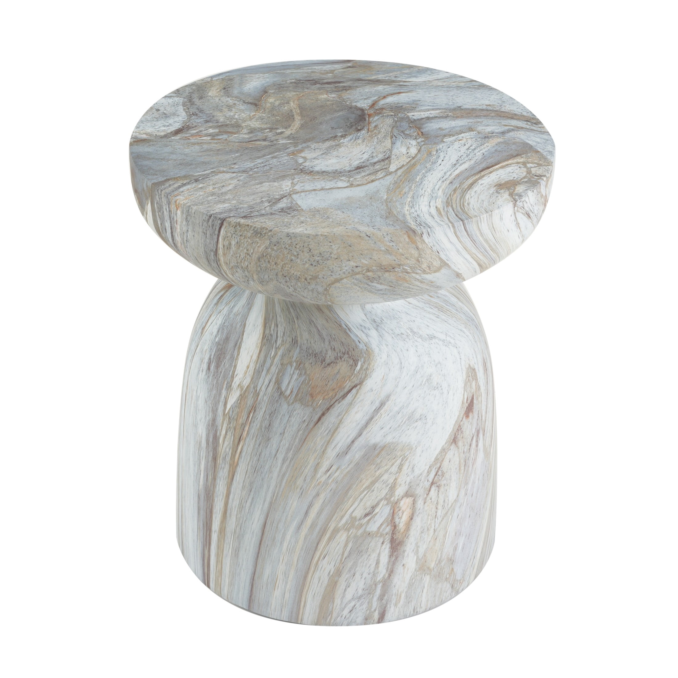 Christopher Knight Home Lightweight MGO Accent Side Table with Hourglass Silhouette, Mist Stone