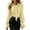 Yellow, variant on Women's Blouse Casual Ruffled Up Flared Sleeves Shirts Classic Long Sleeve Summer Tops
