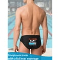 thumbnail image 3 of Trendy Men's Gradient Print Briefs - Comfort Quick Dry Beach Swimwear, 3 of 5