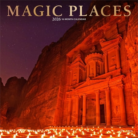 Magic Places | 2026 12x24" (Hanging) Monthly Square Wall Calendar | Plato