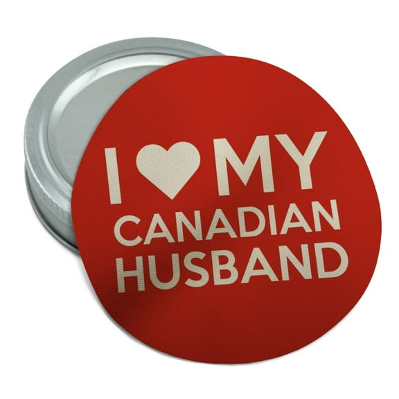 I Love My Canadian Husband Round Rubber Non-Slip Jar Gripper Lid Opener