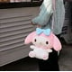 thumbnail image 3 of Mochila de peluche de anime, bolso de hombro con personaje de dibujos animados, bolso de juguete, bolso de relleno suave y lindo, Sanrio Melody, 3 of 9