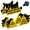 6Pcs/1Set, variant on Threns Black Cat New Car Driving Magnets, 8Pcs Funny New Driver Magnet for Car New Driver Caution, Reflective Safety Warning Signs for Student Driver