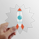 thumbnail image 1 of Universo monstruo alienígena Rocket Calcomanías solares de vinilo, 1 of 3