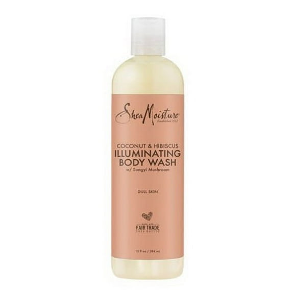 Shea Moisture Coconut and Hibiscus Illuminating Body Wash, Dull Skin, 13 Oz