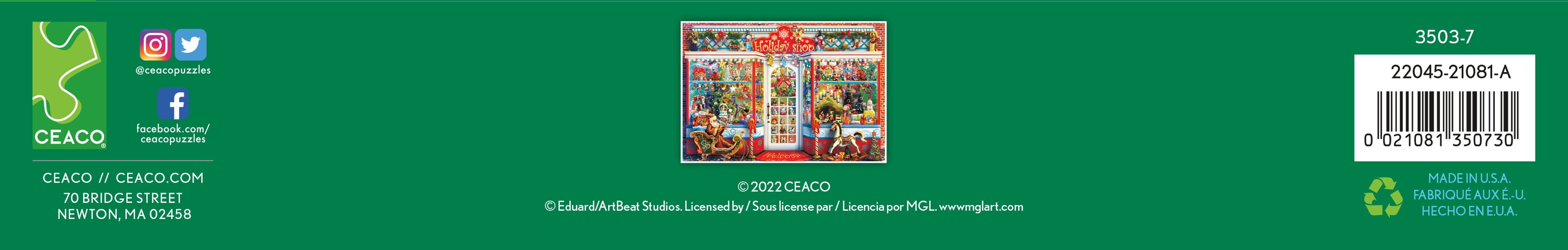 Ceaco - Holiday - Holiday Shop - 2000 Piece Interlocking Jigsaw Puzzle