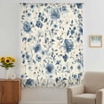 thumbnail image 3 of Botanicals Flower Sheer Curtains 63 Inches Long, Blue Wildflower Garden Motifs Floral Light Filering Curtains, Breathable Simi Curtain Privacy Drapes for Living Room Bedroom Window Treatment, 3 of 9