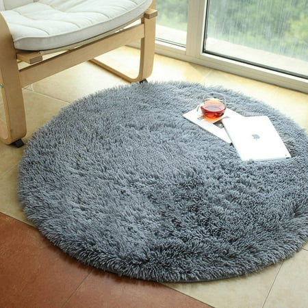 LOCHAS Luxury Round Fluffy Area Rugs for Bedroom Kids ...