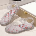 thumbnail image 2 of JAJAHO Girls Jelly Sandals Soft Sole Lightweight Hook And Loop Outdoor Water Beach Flat Sandals For Kids Toddler Lovely Shoes, 2 of 6