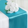thumbnail image 2 of BalsaCircle 12 Pieces 12" x 108" Turquoise Satin Table Runners Table Top Party Linens, 2 of 4