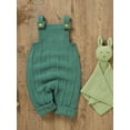 thumbnail image 6 of Bagilaanoe Newborn Baby Girl Boys Knit Jumpsuits Solid Color Sleeveless Bodysuits 3M 6M 9M 12M 18M Infant Fall Ribbed One Piece Romper, 6 of 8
