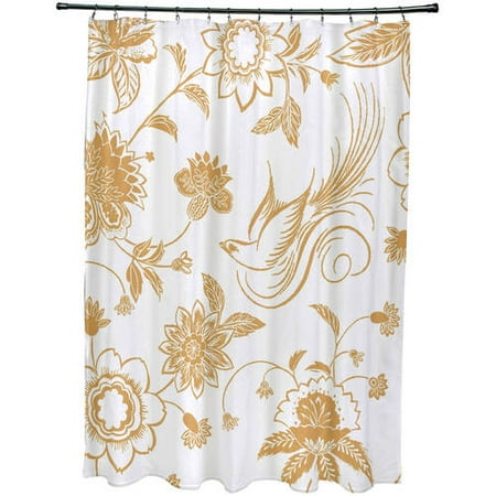 Simply Daisy 71 X 74 Traditional Bird Floral Floral Print Shower