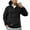 Black, variant on LUOGENLI Mens Hoodies Black and Blue Men's Autumn and Winter Hooded Youth Hoodie Men's Tooling Solid Color Casual Hoodie Coat Hoodies for Men Zip up Navy Blue Khaki Size L