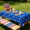 thumbnail image 2 of American Flag-Themed Tablecloth for Independence Day, Disposable Patriotic Party Table Cover for 4th of July, Holiday, Barbecue, and National Day Celebrations, 2 of 6
