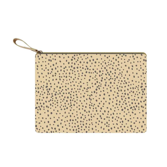 Zipper Pencil Pouch Tan