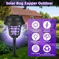 thumbnail image 6 of Kqiang 4 pcs Solar Powered Outdoor & Backyard 53 sq ft Mosquito & Fly Zapper Light Bulb Kit, Black, 4 Count, 6 of 7
