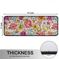 thumbnail image 5 of Kitchen Rugs Sets Of 2,Pioneer Flower Floral Print Pattern Anti Fatigue Kitchen Mat Rugs Non Slip Washable,Decorative Kitchen Floor Mats for Kitchen,Sink,Laundry,17"x47"+17"x47", 5 of 5