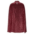 thumbnail image 6 of ZQUUVOU Sparkly Cocktail Dress for Women Sleeveless Solid Color Sequin Covered Mini Shift Evening Party Prom Night Outfits Burgundy, 6 of 7