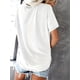 thumbnail image 2 of Finger Heart Print T-Shirt, Short Sleeve Crew Neck Casual Top For Summer & Spring, Women's Clothing, 2 of 6
