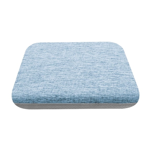 Leodye 1PCS Foam Dining Seat Cushion Light Gray & Sky Blue Design Home Kitchen office Car Comfort Chair Pad -13.4*9.4*1.6IN