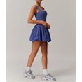 thumbnail image 6 of PISONIC Womens Tennis Golf Dress with Built-in Bra Shorts Backless Square Neck Mini Puffy Skirt Athletic Dresses with Pockets, 6 of 8